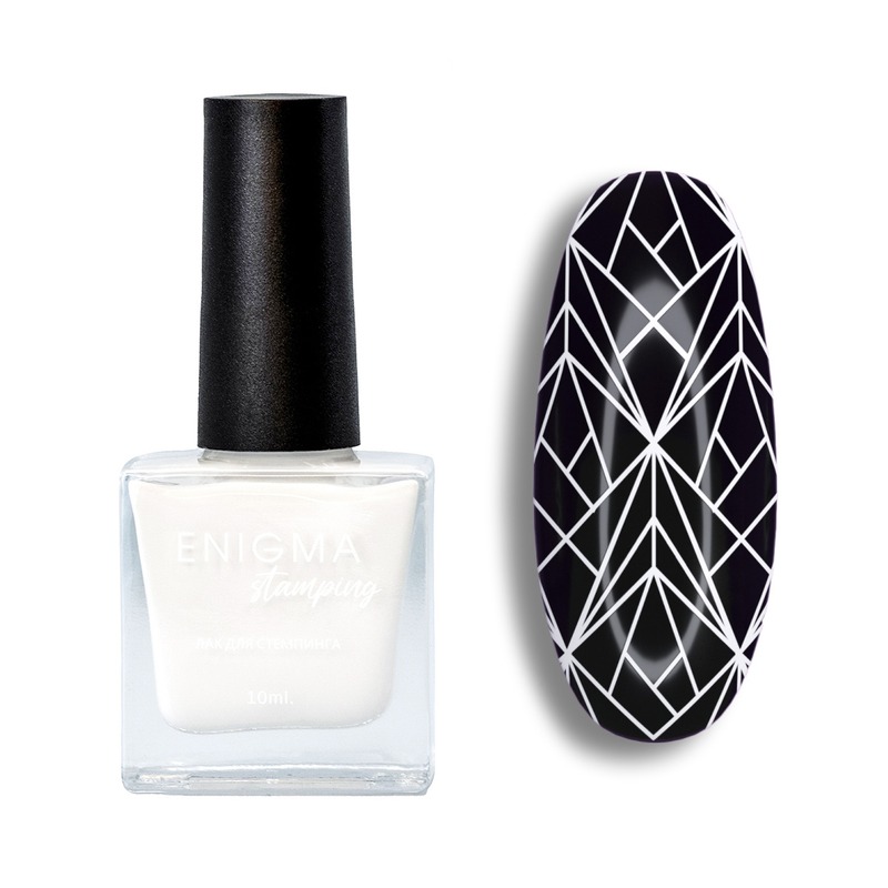 Enigma лак для стемпинга белый 10мл