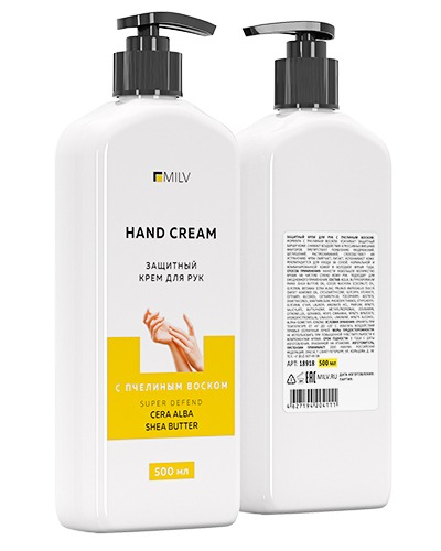 Крем Milv "Защитный" для рук с пчелиным воском 500мл