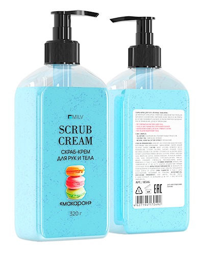 Скраб-крем Milv для рук и тела Печенье "Макарон" 320 г