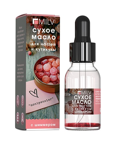 Масло для кутикулы Milv Сухое с шиммером "MONTPENSIER" 15 мл