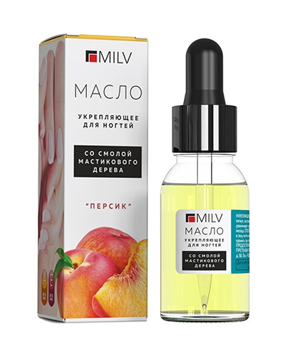Масло для кутикулы Milv Укрепляющее  "Персик" 15 мл