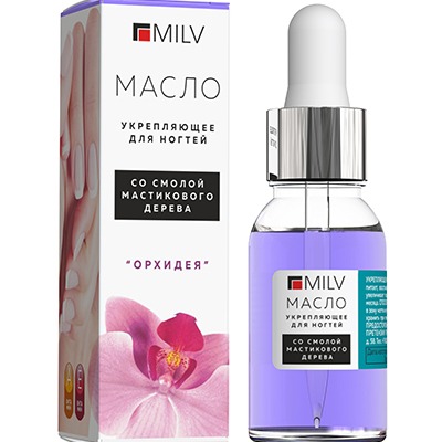 Масло для кутикулы Milv  Укрепляющее "Орхидея" 15 мл