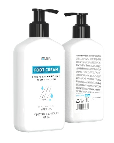Крем Milv  "СуперУвлажняющий" для стоп 340 мл