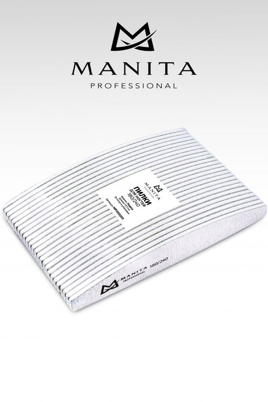 MANITA Пилка для ногтей ЛОДКА 180/240грит 1шт