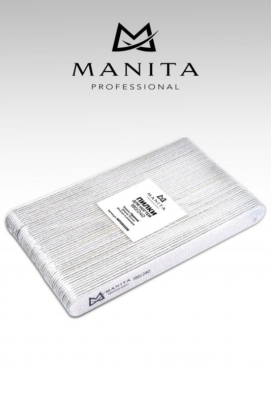 MANITA Пилка для ногтей Прямая mini 100/180грит 50шт