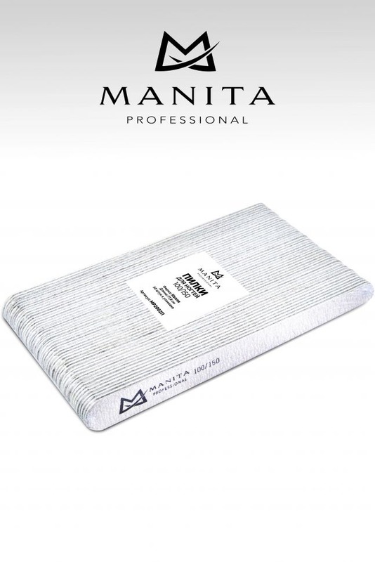 MANITA Пилка для ногтей Прямая mini 100/150грит 50шт