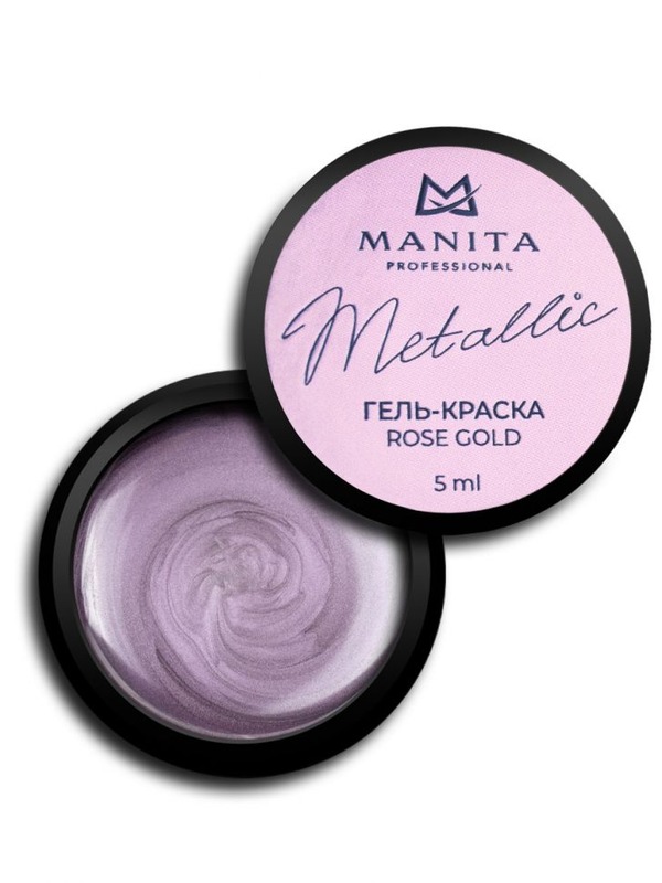 Manita Гель-краска METALLIC "ROSE" с лип. слоем 5мл