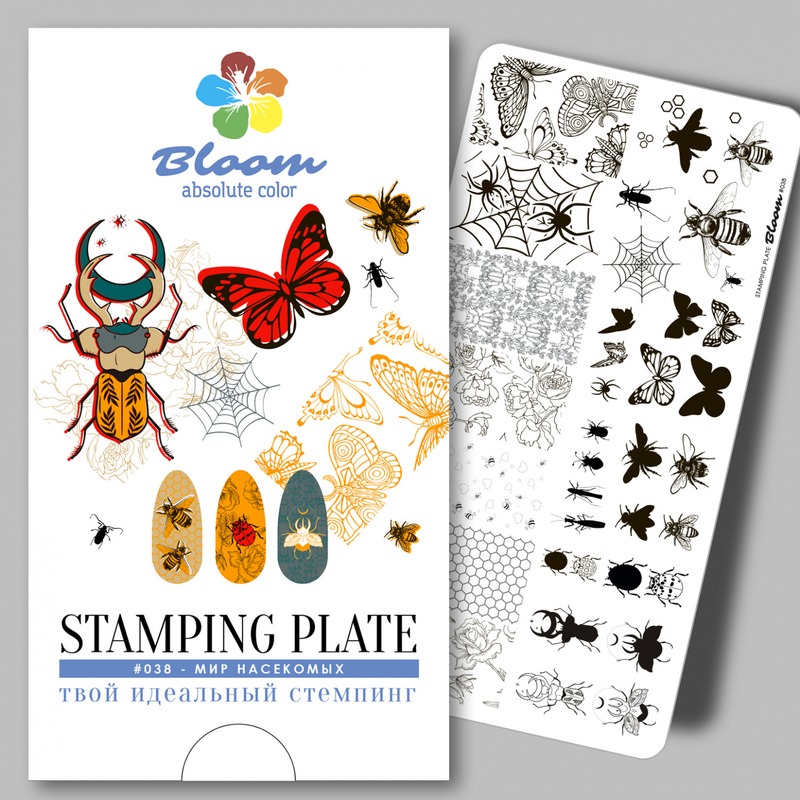 Bloom пластина для стемпинга №038