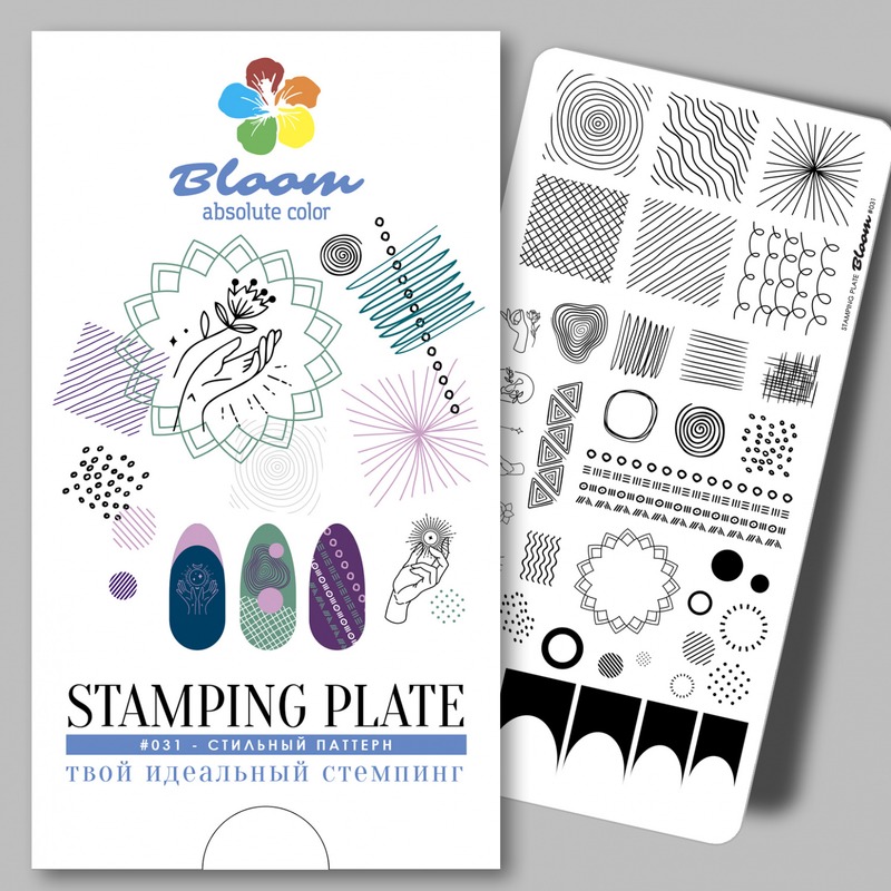 Bloom пластина для стемпинга №031