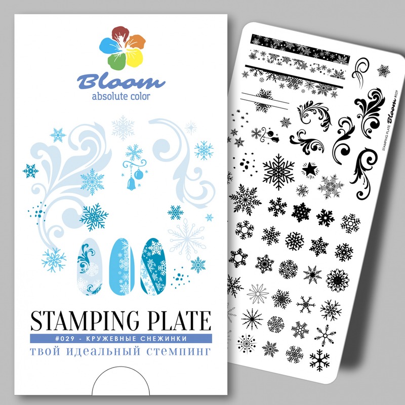 Bloom пластина для стемпинга №029